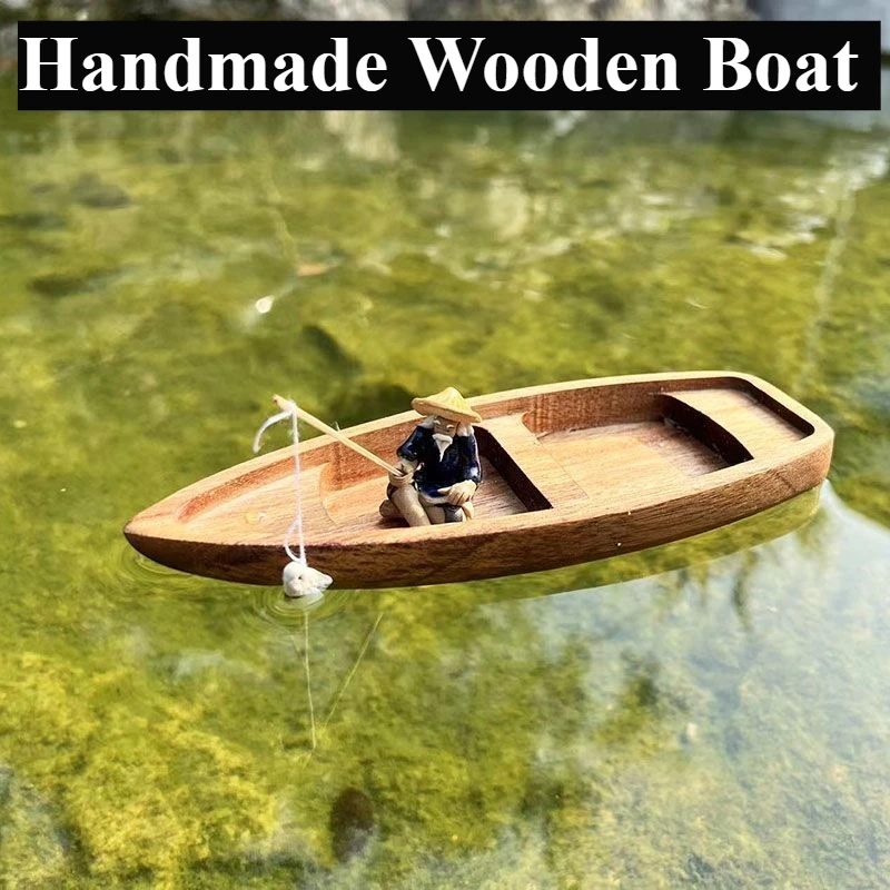 اليدوية قارب خشبي صغير عائم قا - مراجعة Fishing Boat Oar وسعره